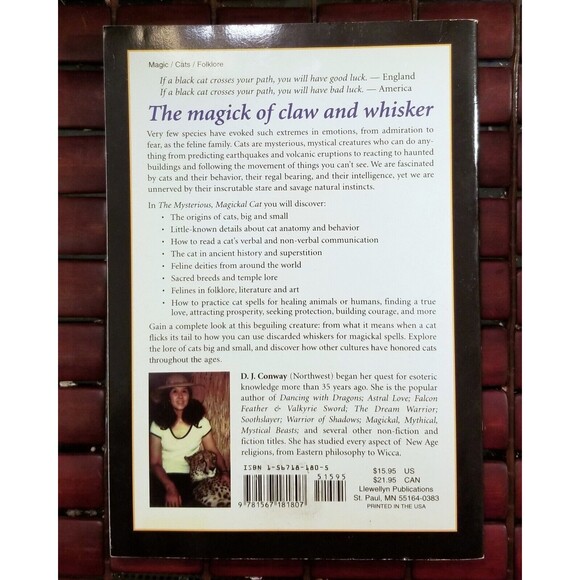 The Mysterious Magickal Cat: Mythology Folklore Spirits & Spells by D.J. Conway - Picture 2 of 2